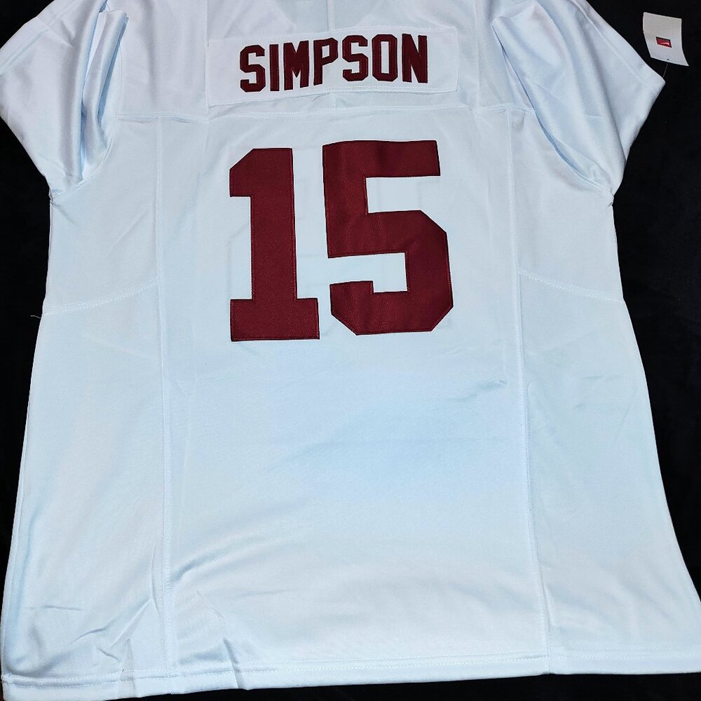 New Logo Athletic Men's Alabama Crimson Tide Cardinal/White  Football Jersey